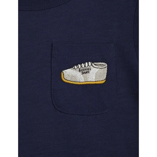 Mini Rodini Blue Jogging Emb T-shirt