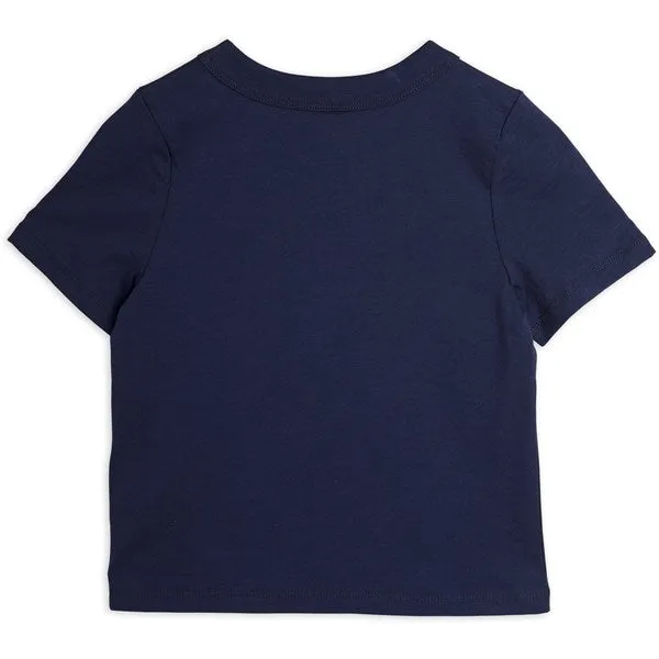 Mini Rodini Blue Jogging Emb T-shirt