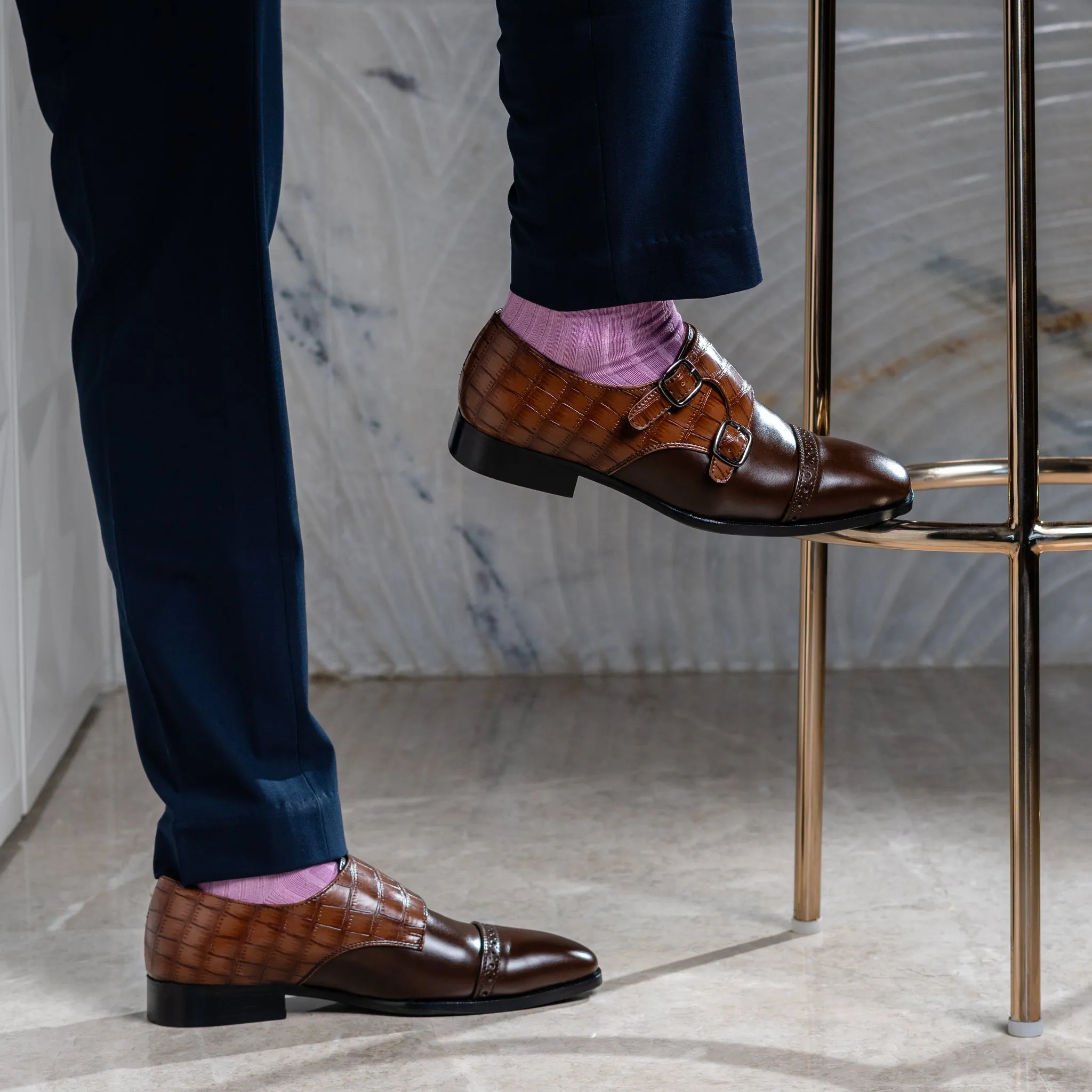 MONK STRAPS-BROWN