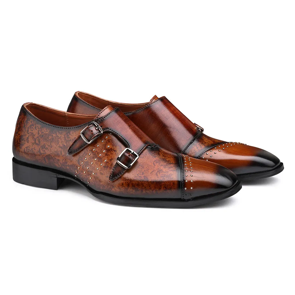 MONK STRAPS WITH METAL STUDS - HEIGHT ELEVATION