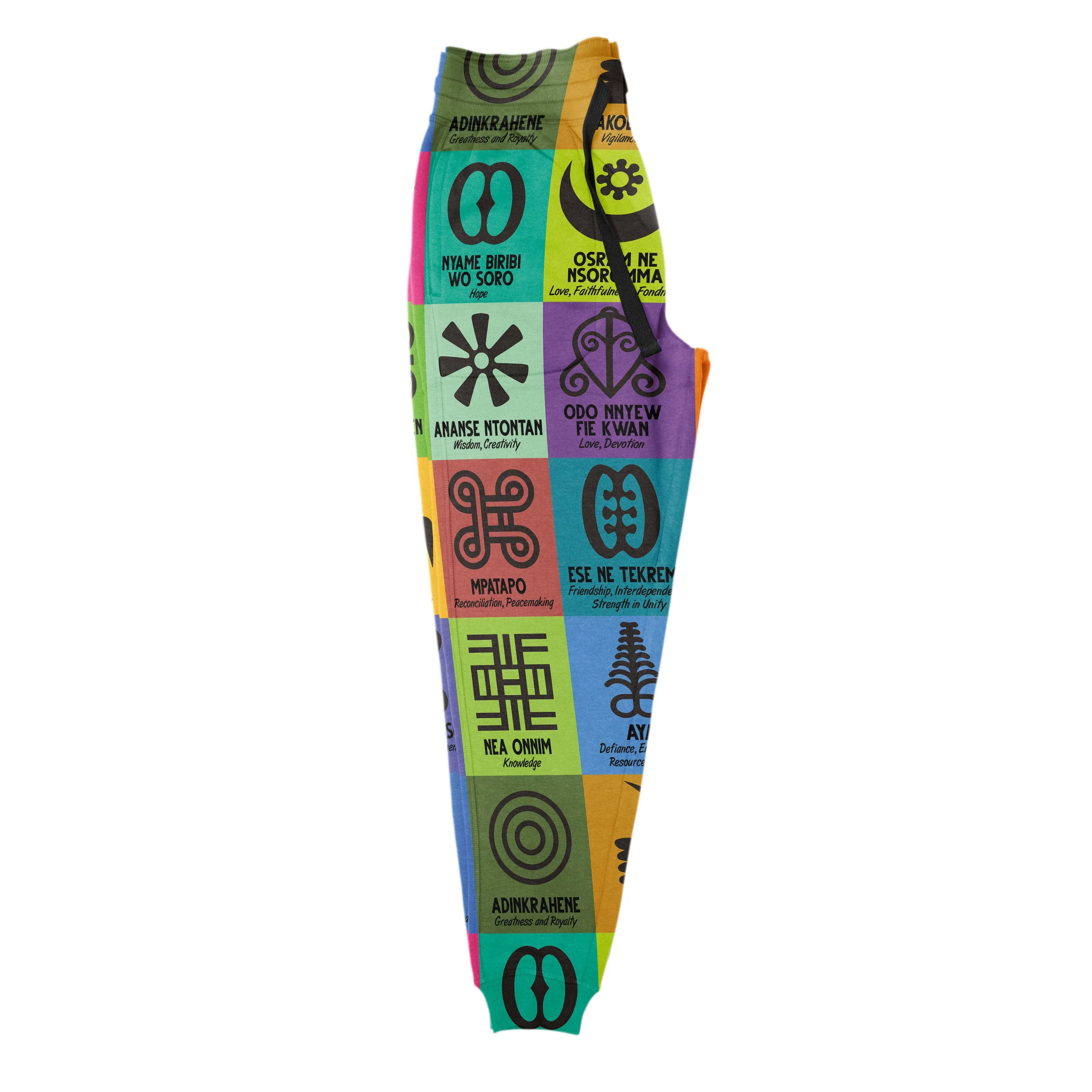 Multi Color Adinkra Symbols Joggers