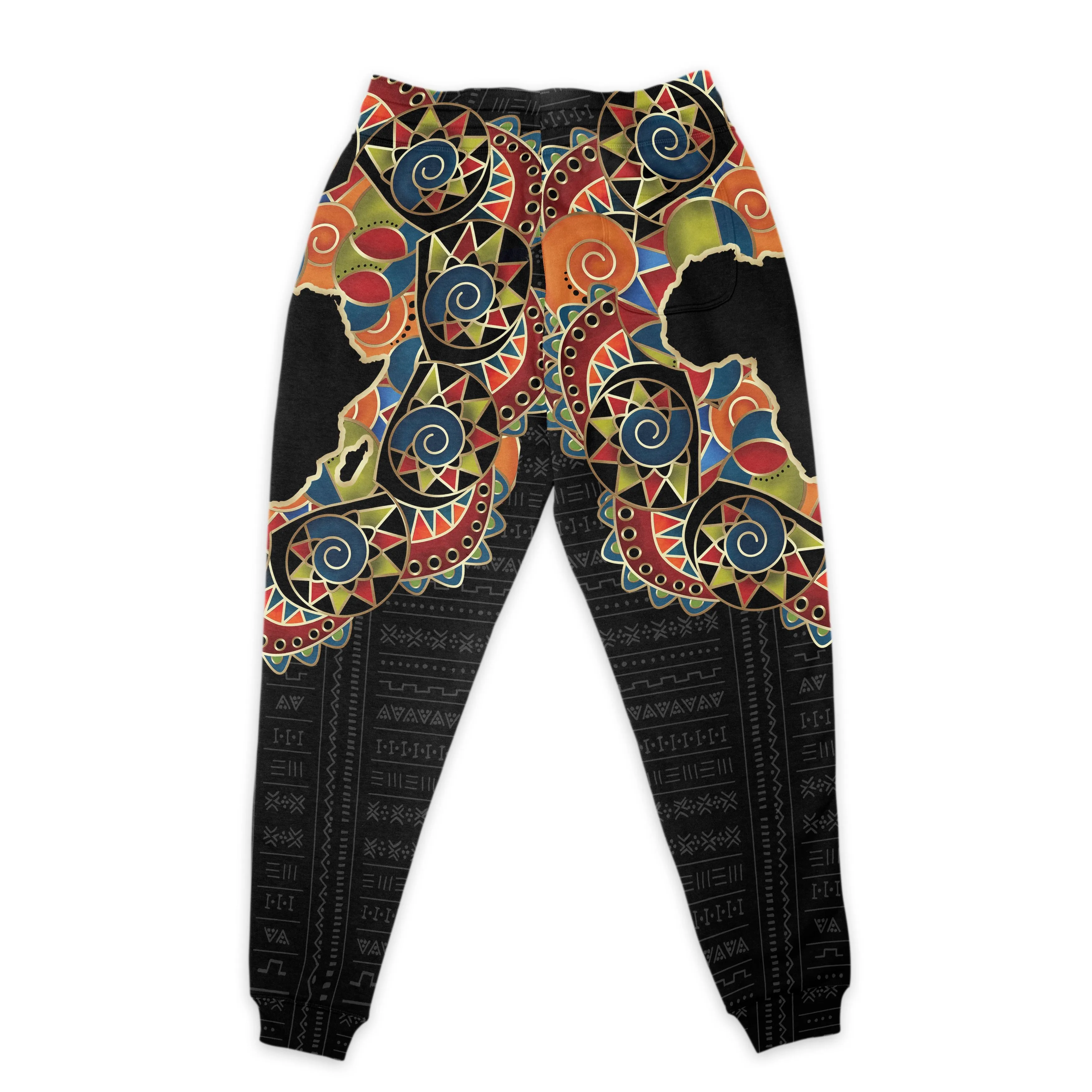 Multi-Colored African Pattern Print All-over Hoodie and Joggers Set