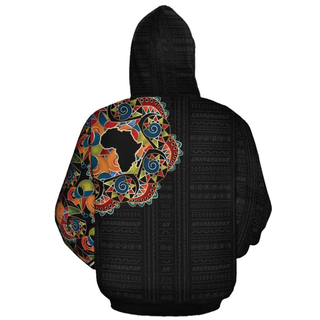 Multi-Colored African Pattern Print All-over Hoodie and Joggers Set