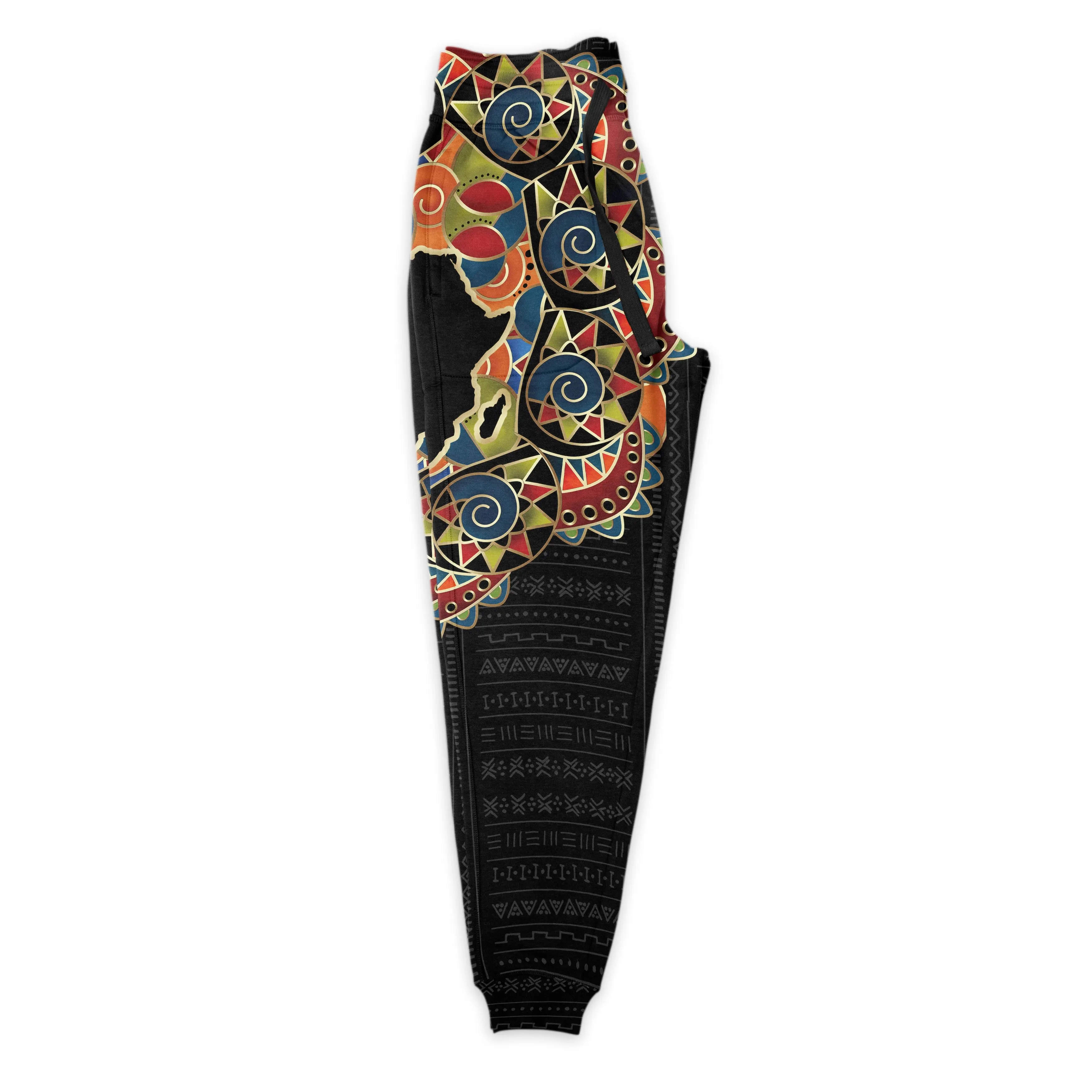 Multi-Colored African Pattern Print All-over Hoodie and Joggers Set