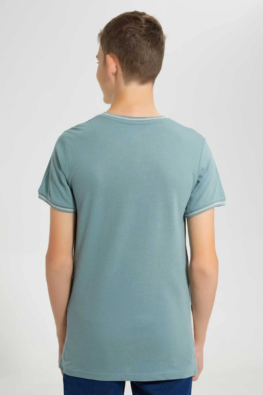 Multicolour Zip Placket T-Shirt