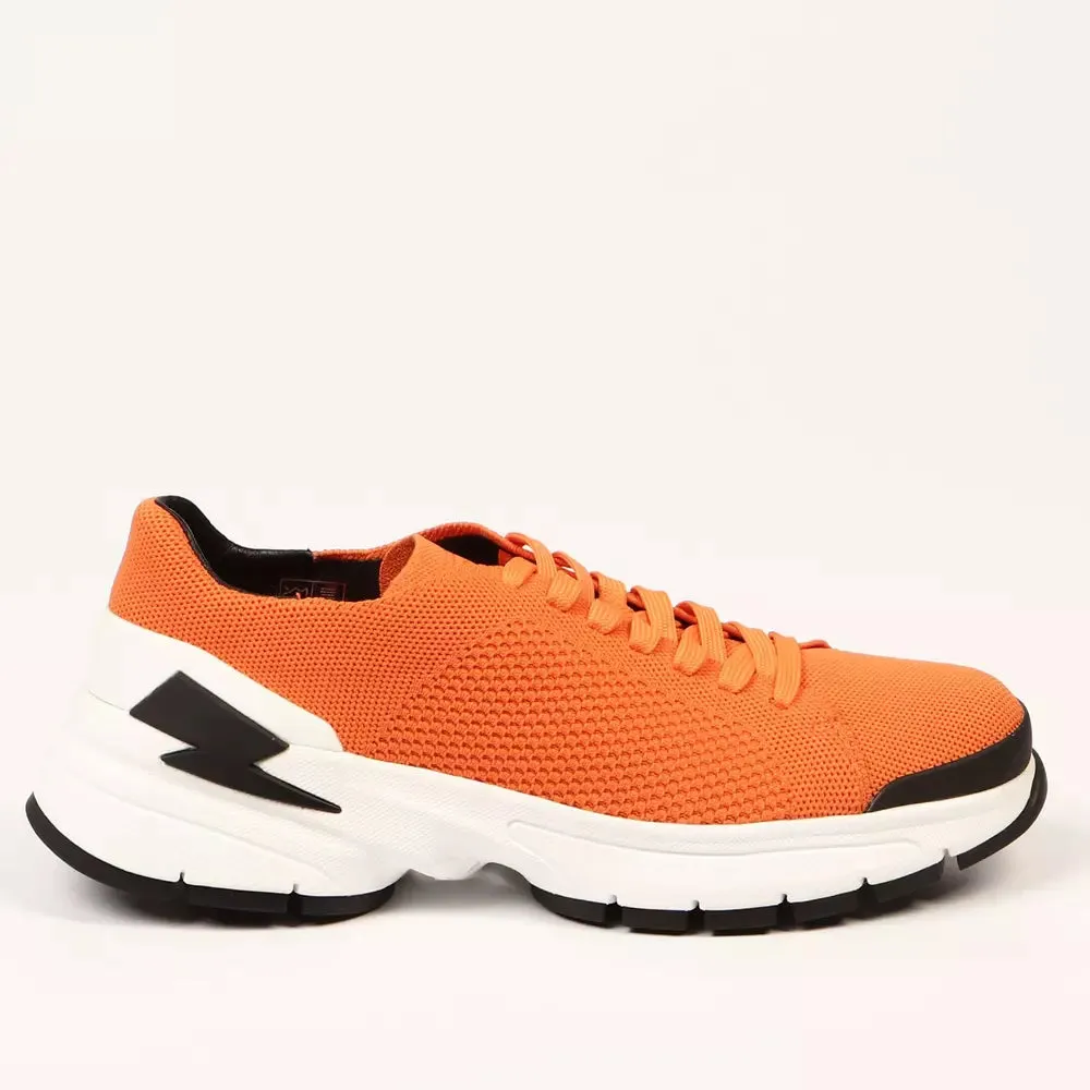 Neil Barrett Orange Textile Men Sneaker