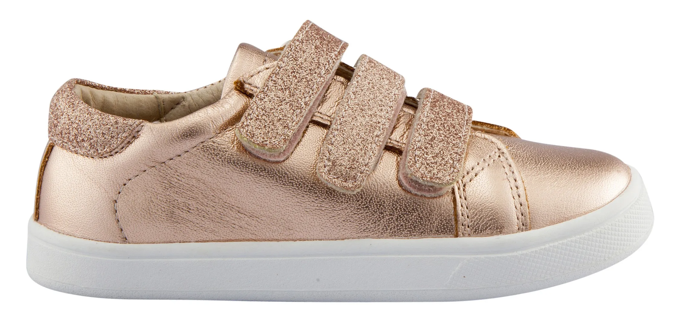 Old Soles Girl's Edgy Markert Leather Sneakers, Copper Glam