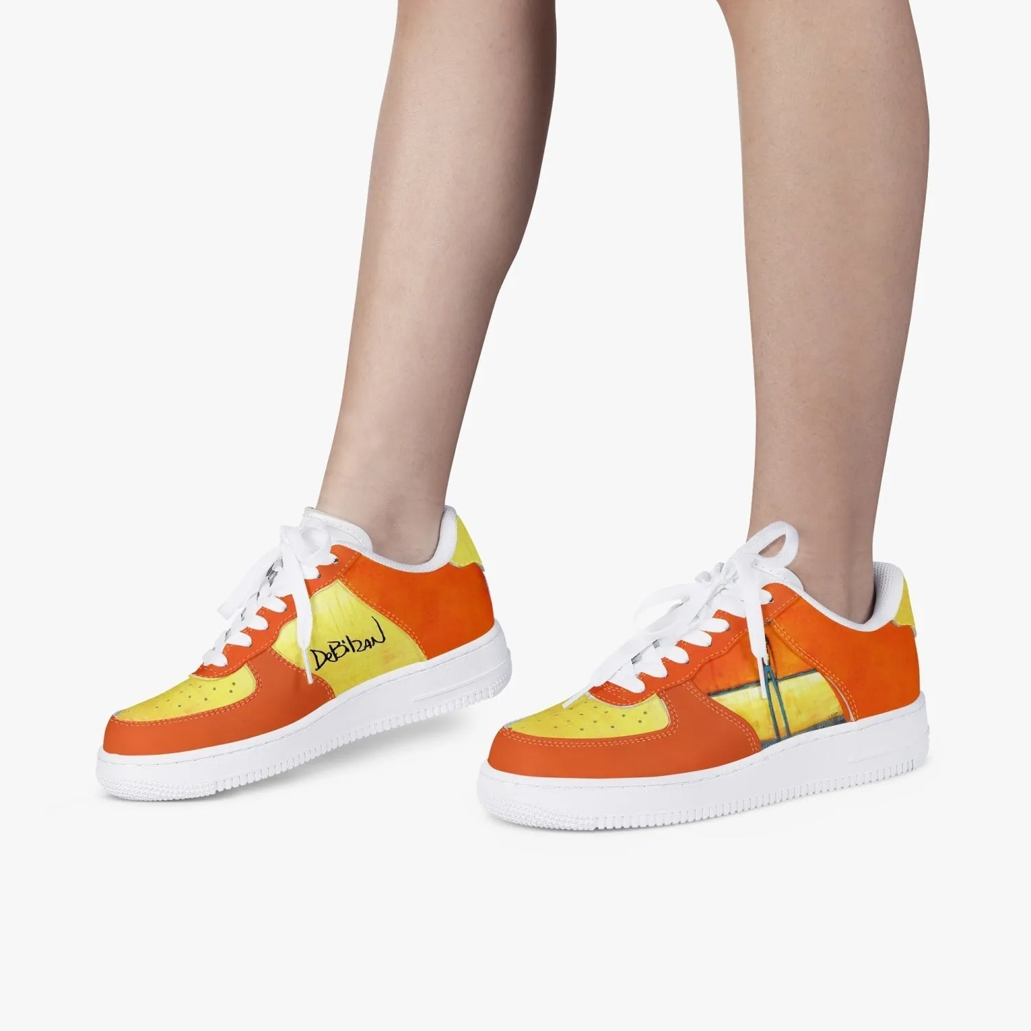 On Course Low-Top Leather Sports Sneakers