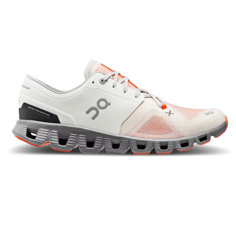 On Running Men's Cloud X 3 Shoes - Ivory / Alloy