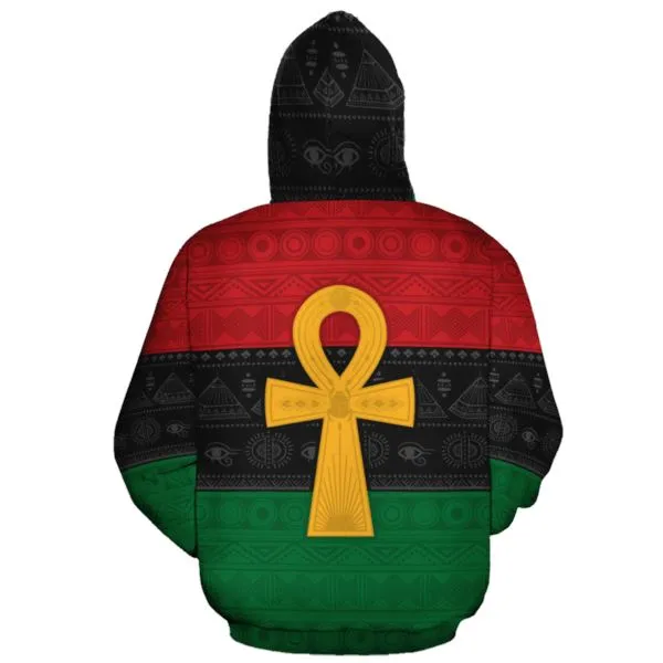 Pan African Ankh Fleece All-over Hoodie And Joggers Set