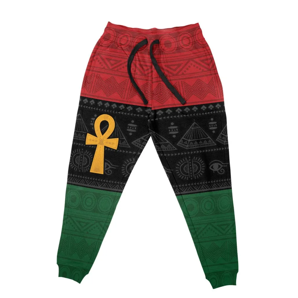 Pan African Ankh Fleece All-over Hoodie And Joggers Set