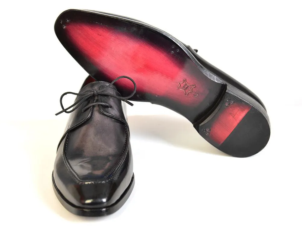 Paul Parkman Gray/Black Apron Derby Shoes