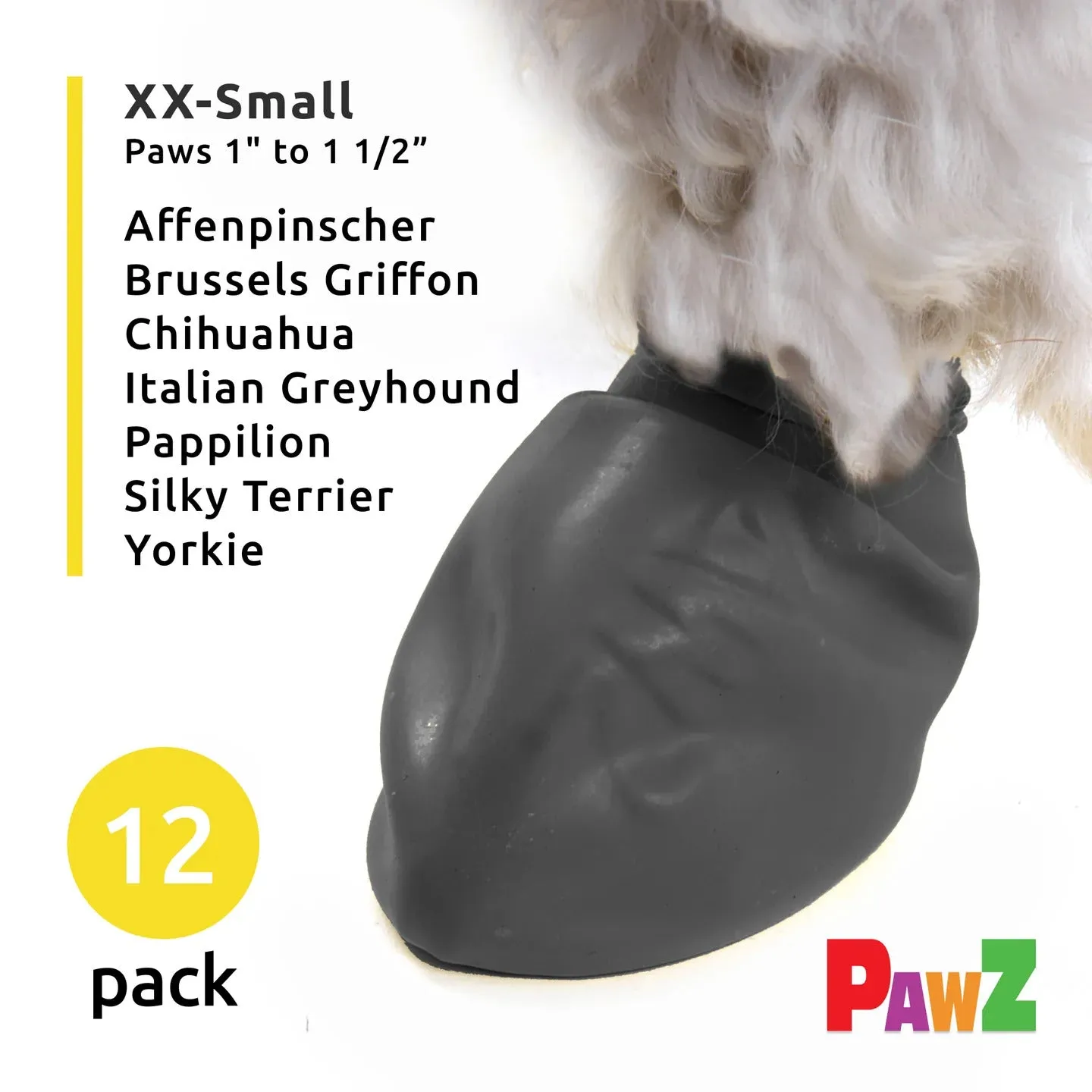 Pawz Boots - Black Rubber - Dog Boot