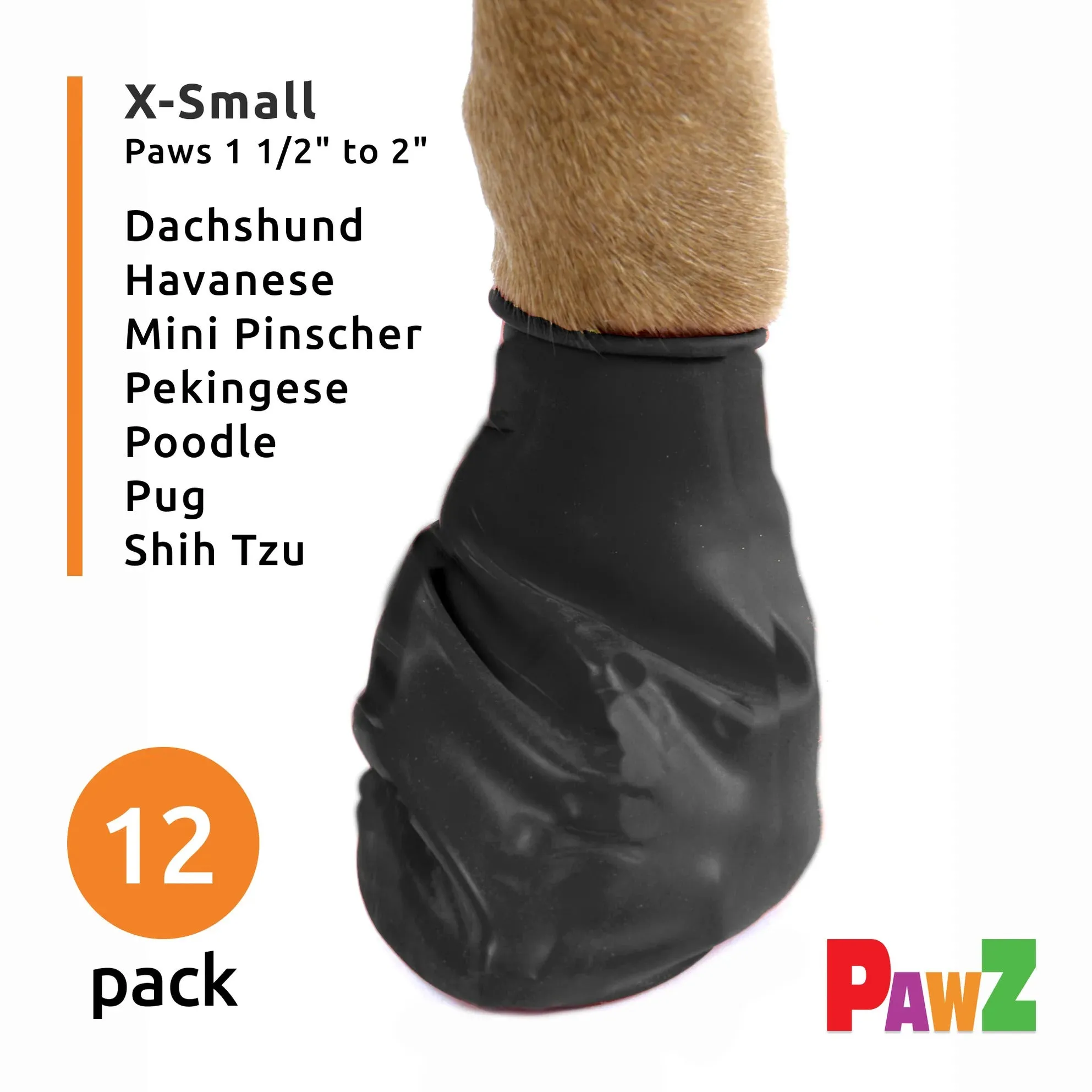 Pawz Boots - Black Rubber - Dog Boot