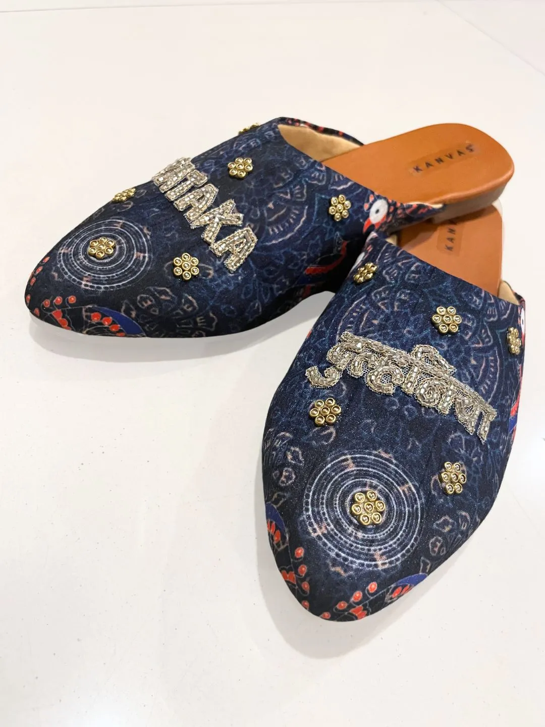 Personalised Tagline Flat Mules