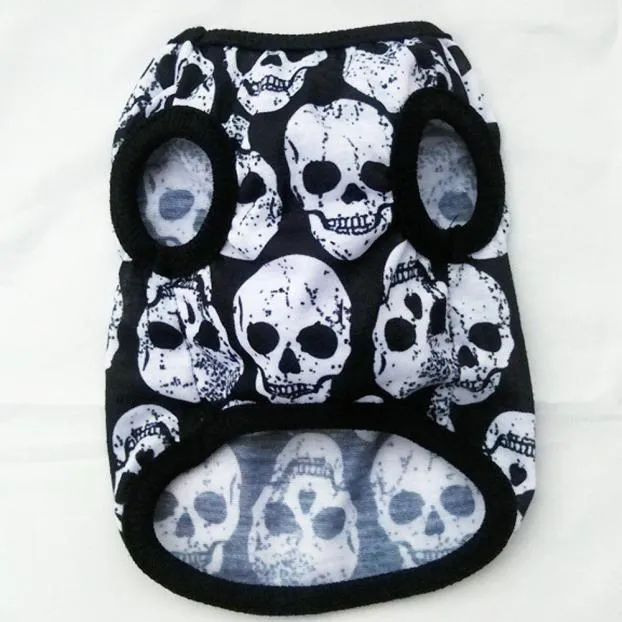 Pet Puppy Small Dog Cat Pet Clothes Skull Vest T-Shirt Apparel Clothes