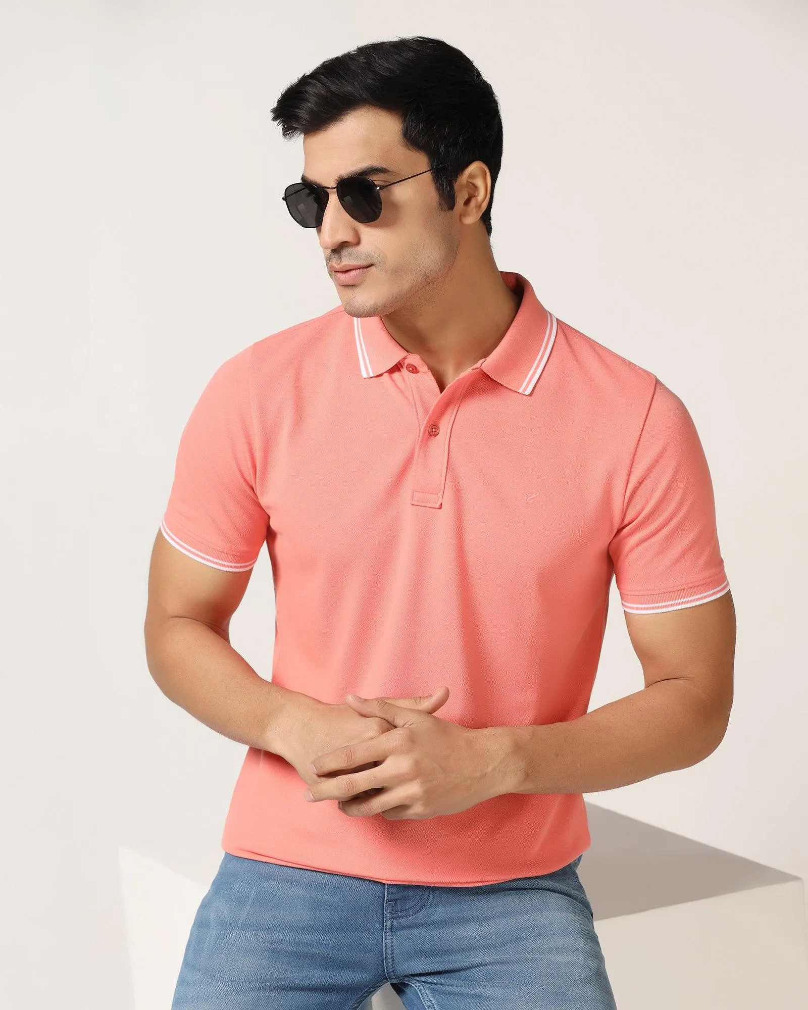 Polo Pink Solid T-Shirt - Fifa