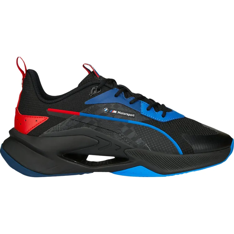 PUMA Men's BMW M Motorsport LGND Renegade Shoes - Black / Cool Cobalt / Pop Red