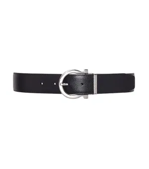 Reversible and Adjustable Gancini Belt Hickory Black