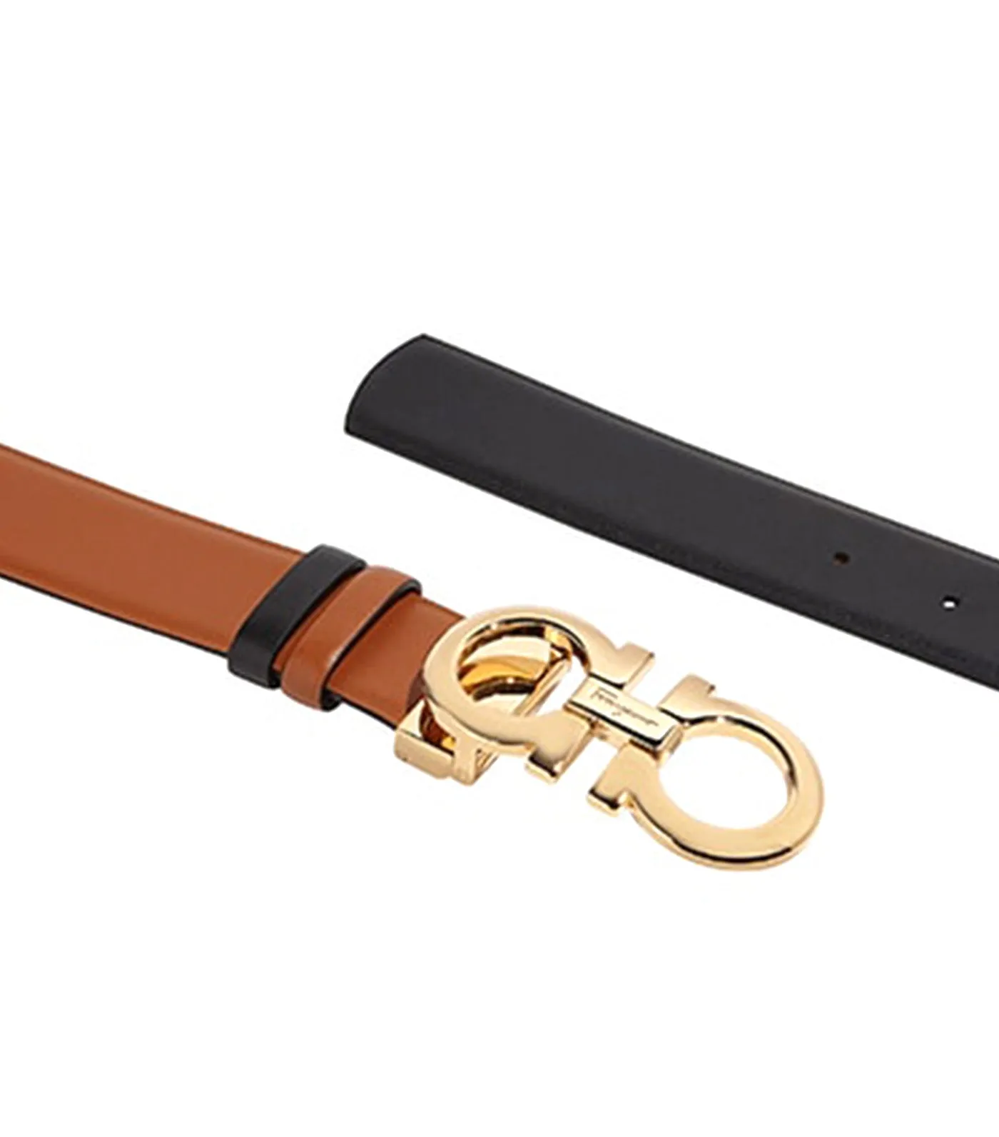 Reversible and Adjustable Gancini Belt Sella/Black