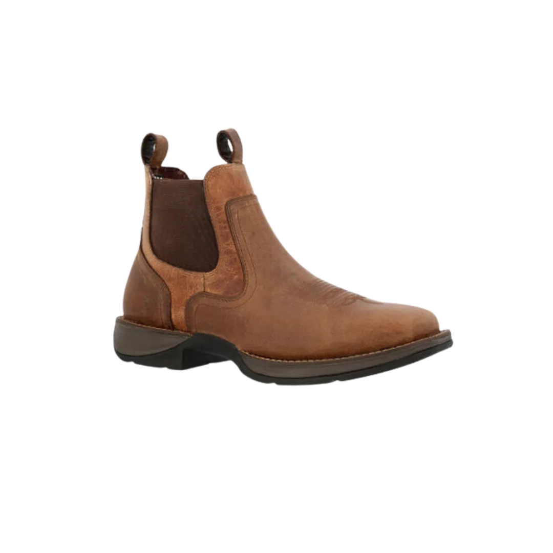 Rocky Boot Men's Durango Red Dirt Rebel Square Western Old Town Brown And Tan Bootie