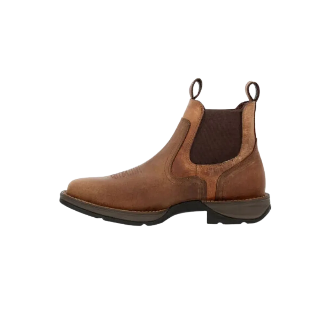 Rocky Boot Men's Durango Red Dirt Rebel Square Western Old Town Brown And Tan Bootie