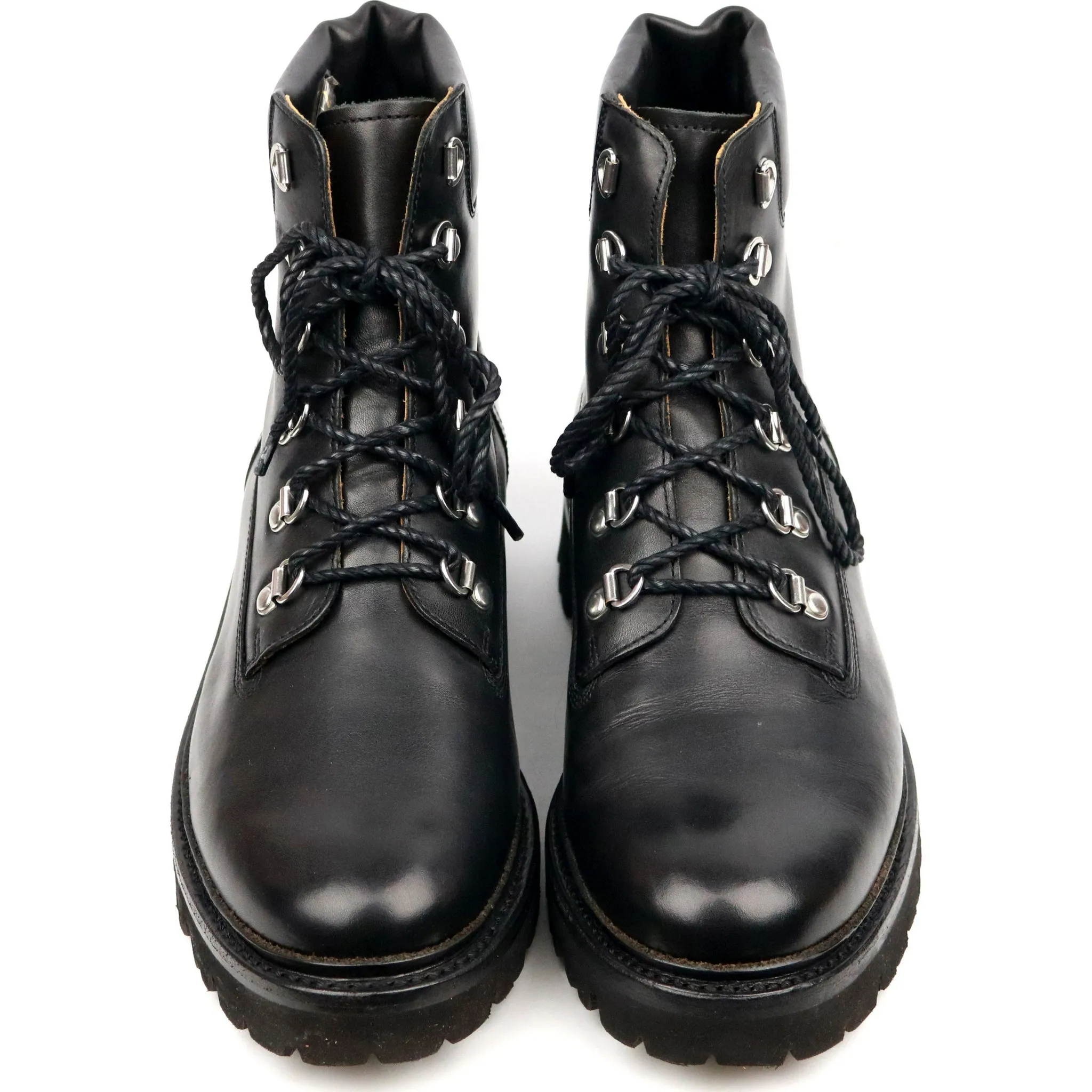 'Rutherford' Black Leather Hiker Boots UK 6.5 G