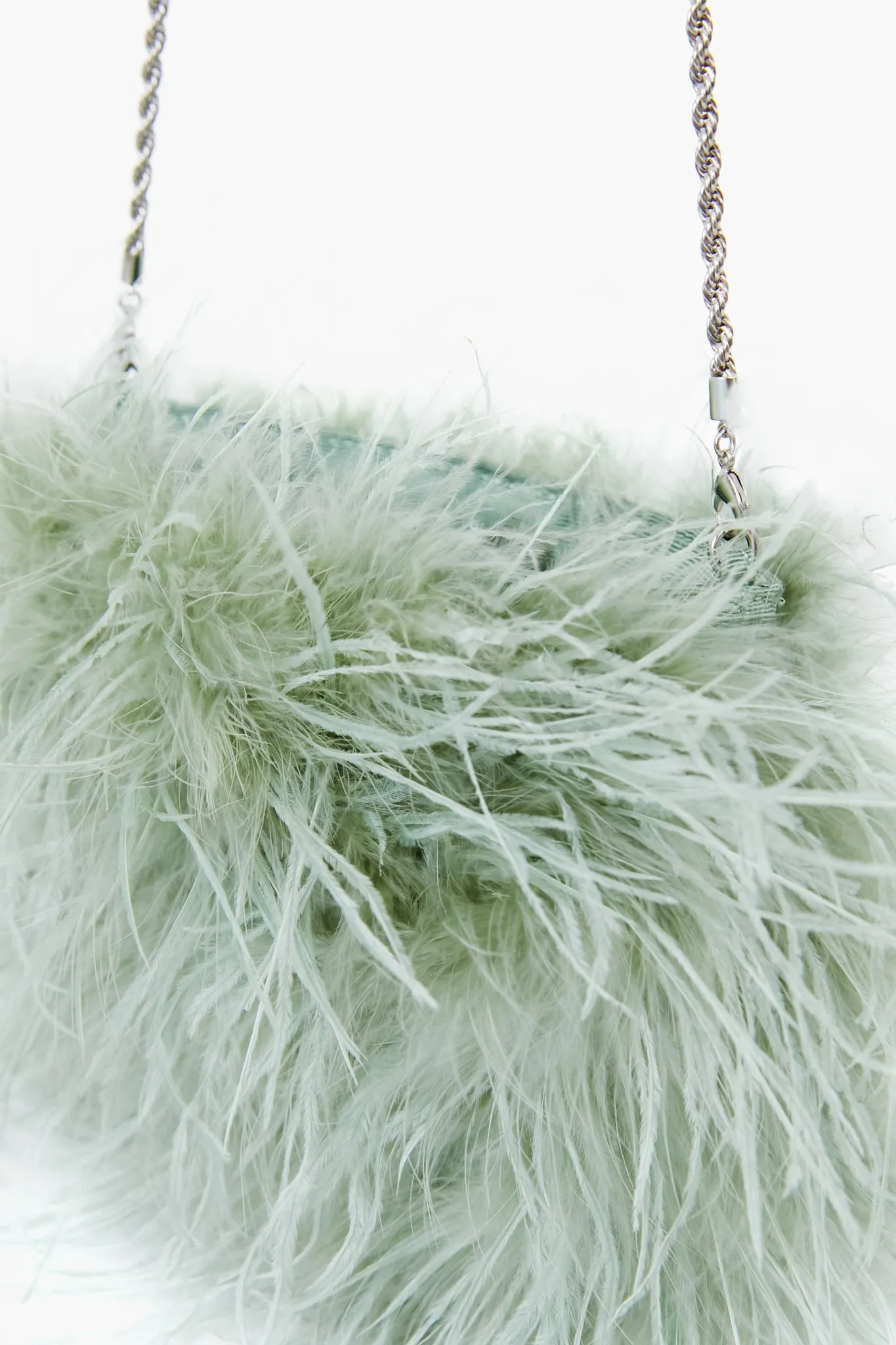 Sage Feathers Zahara Clutch