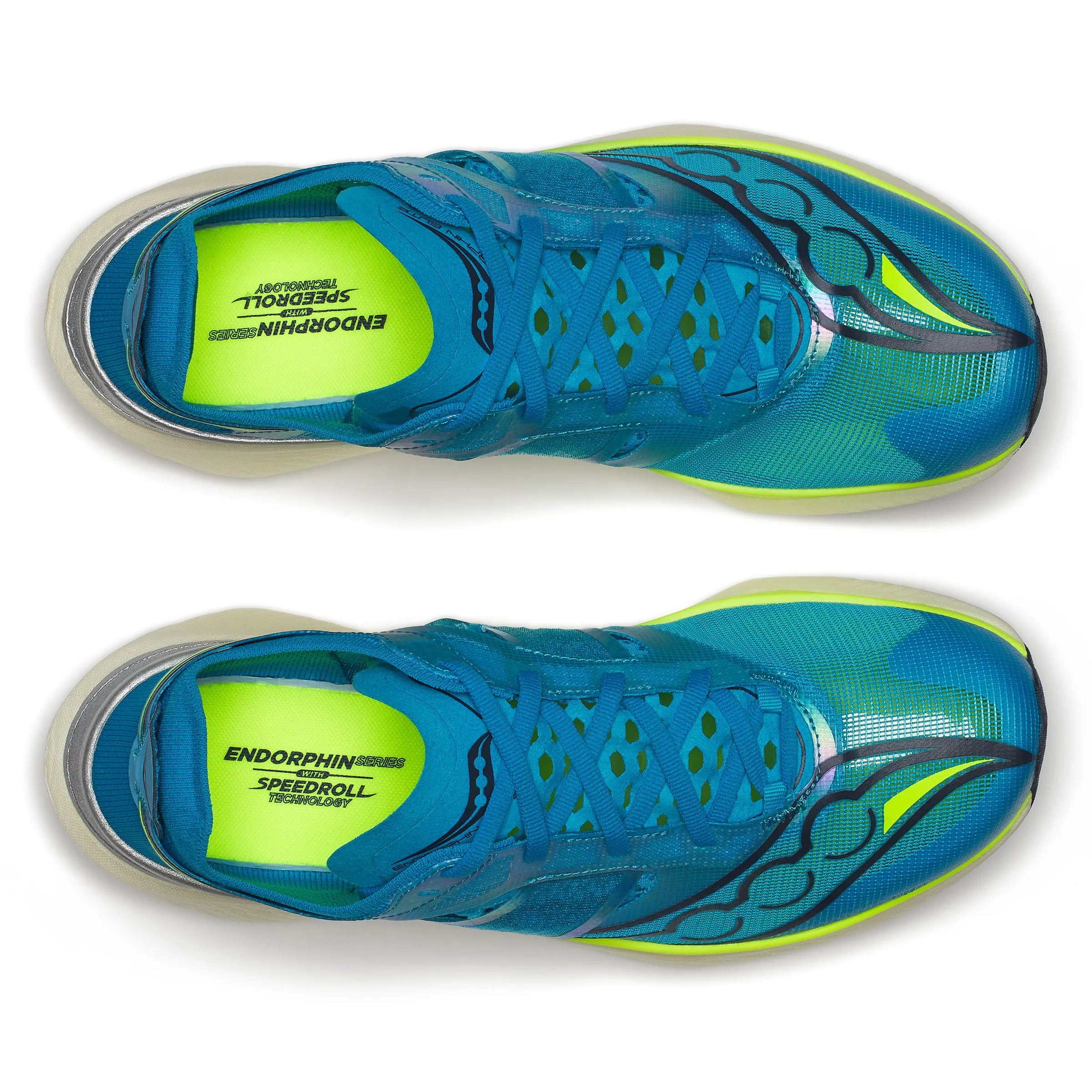 Saucony Men's Endorphin Elite Running Shoes Viziblue / Citron