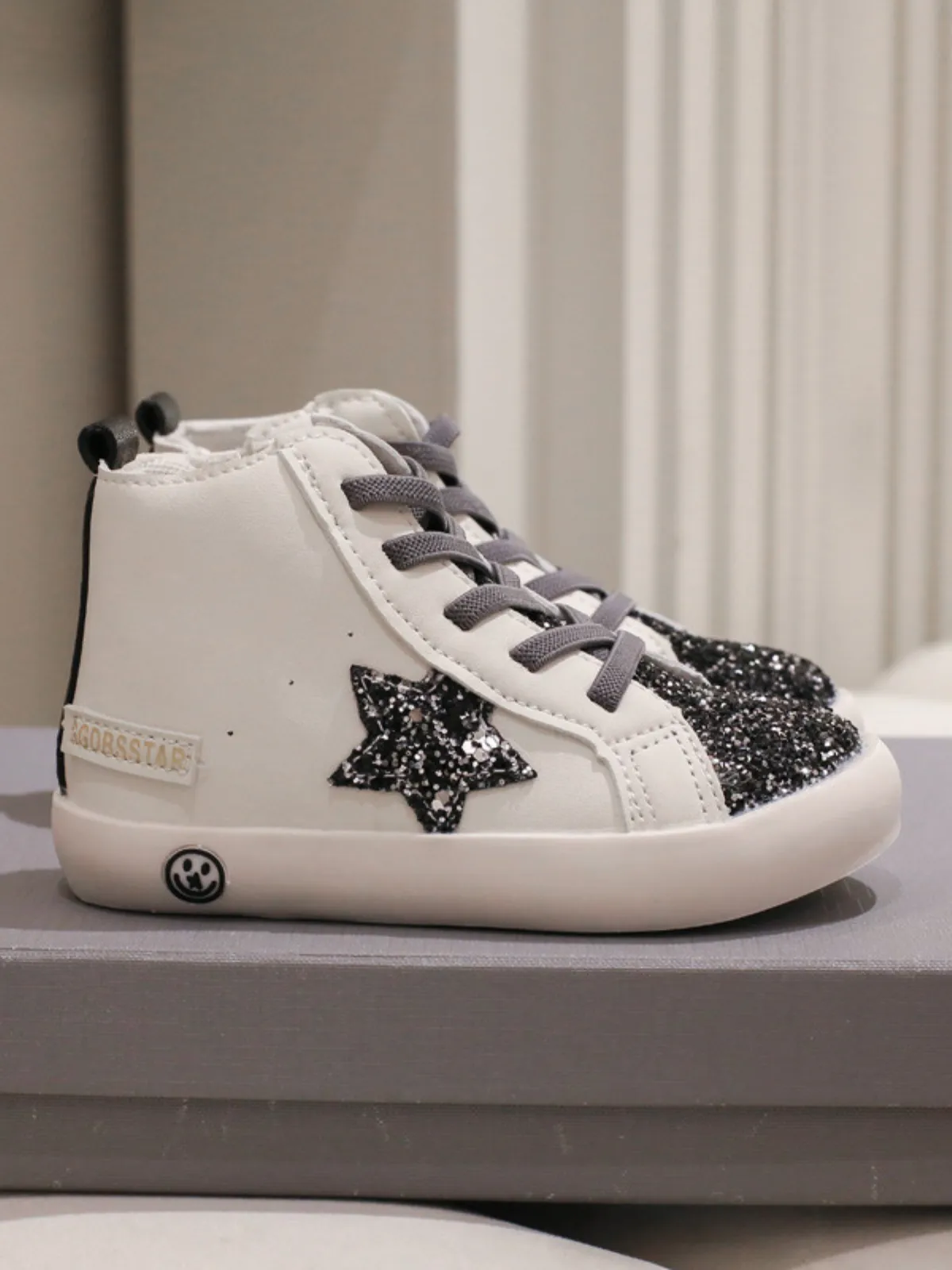 She's A Star High-Top Glitter Sneakers By Liv and Mia