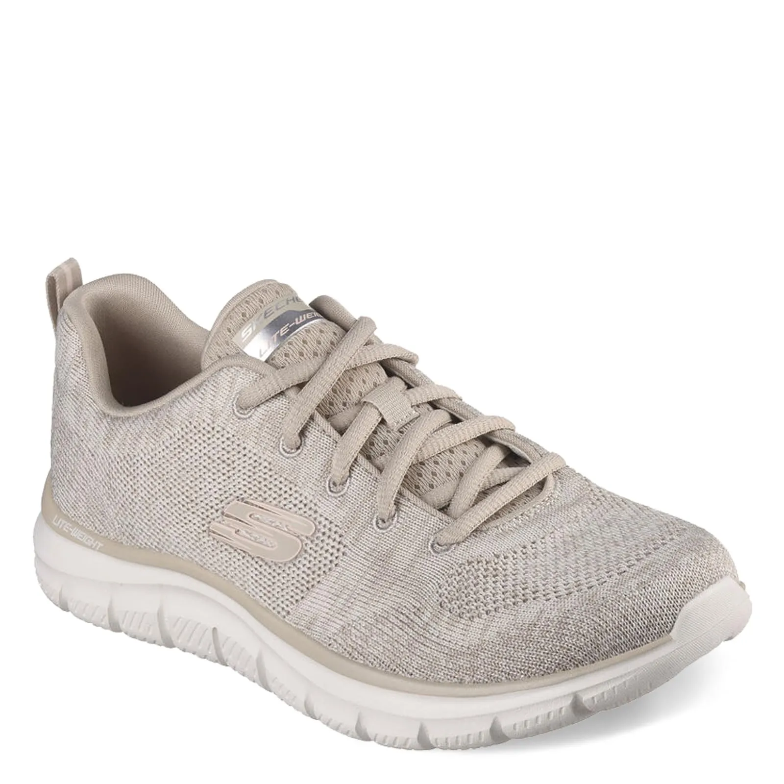 Skechers Sport Women's Women's Track Sneaker, Taupe/Pink