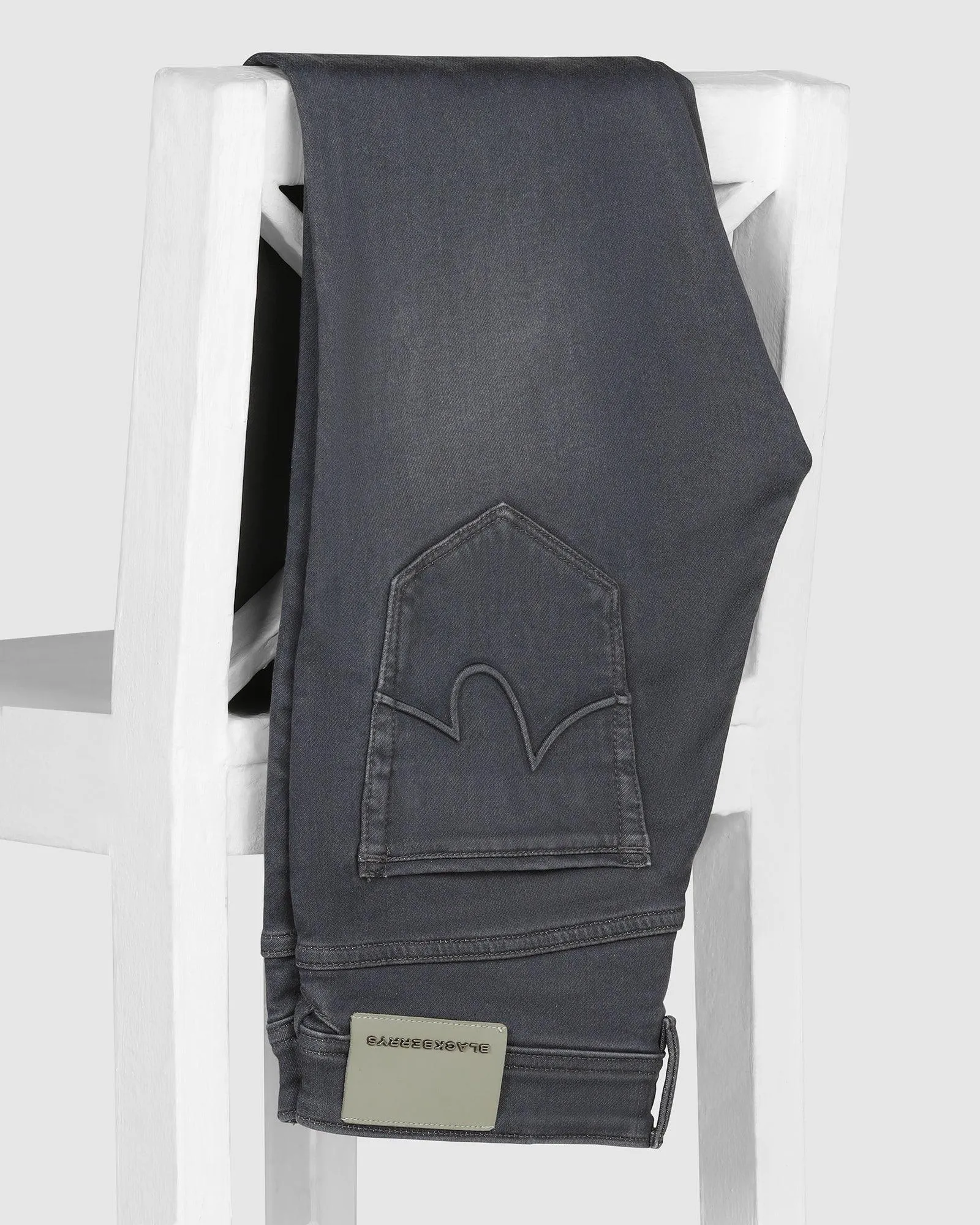 Slim Yonk Fit Grey Textured Jeans - Pat