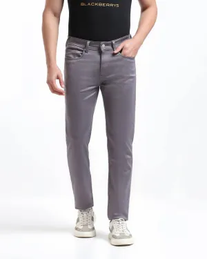 Slim Yonk Fit Light Grey Textured Jeans - Abto