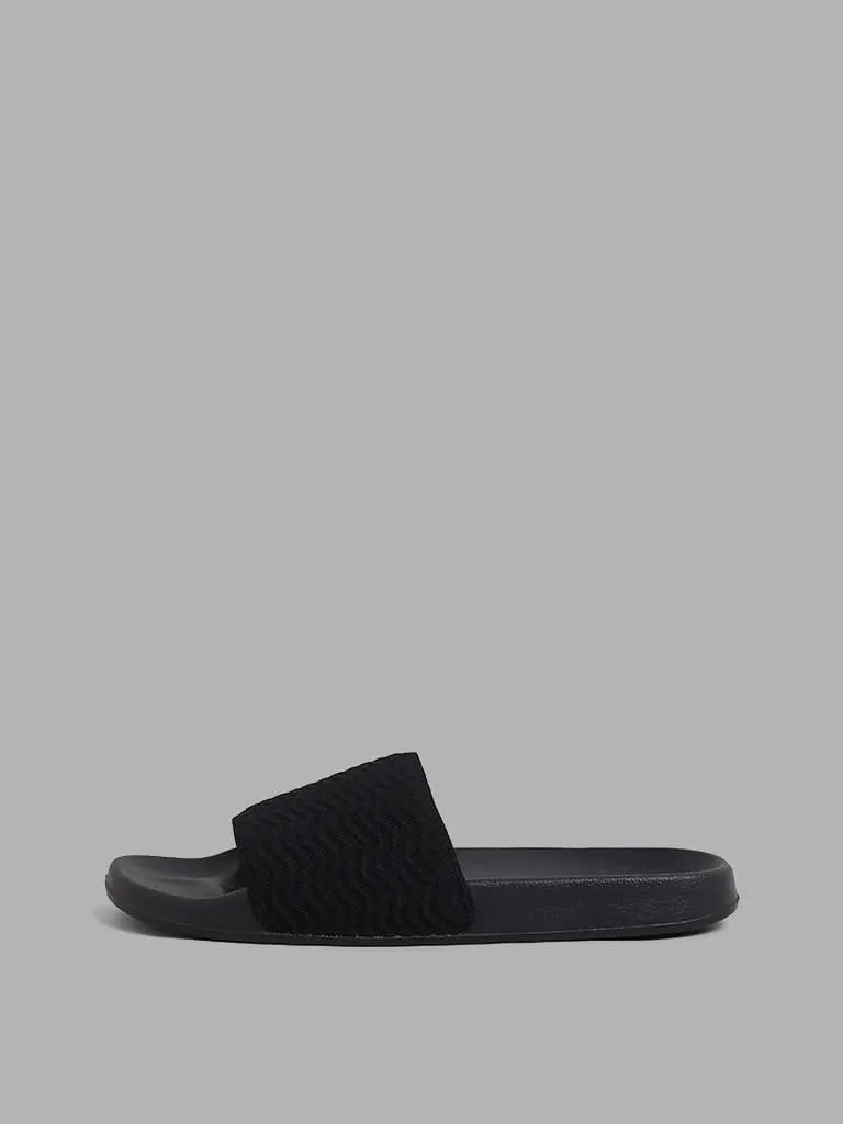 SOLEPLAY Black Knitted Slides