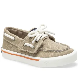 Sperry Kids Bhama Jr Khaki Boat Shoe Canvas