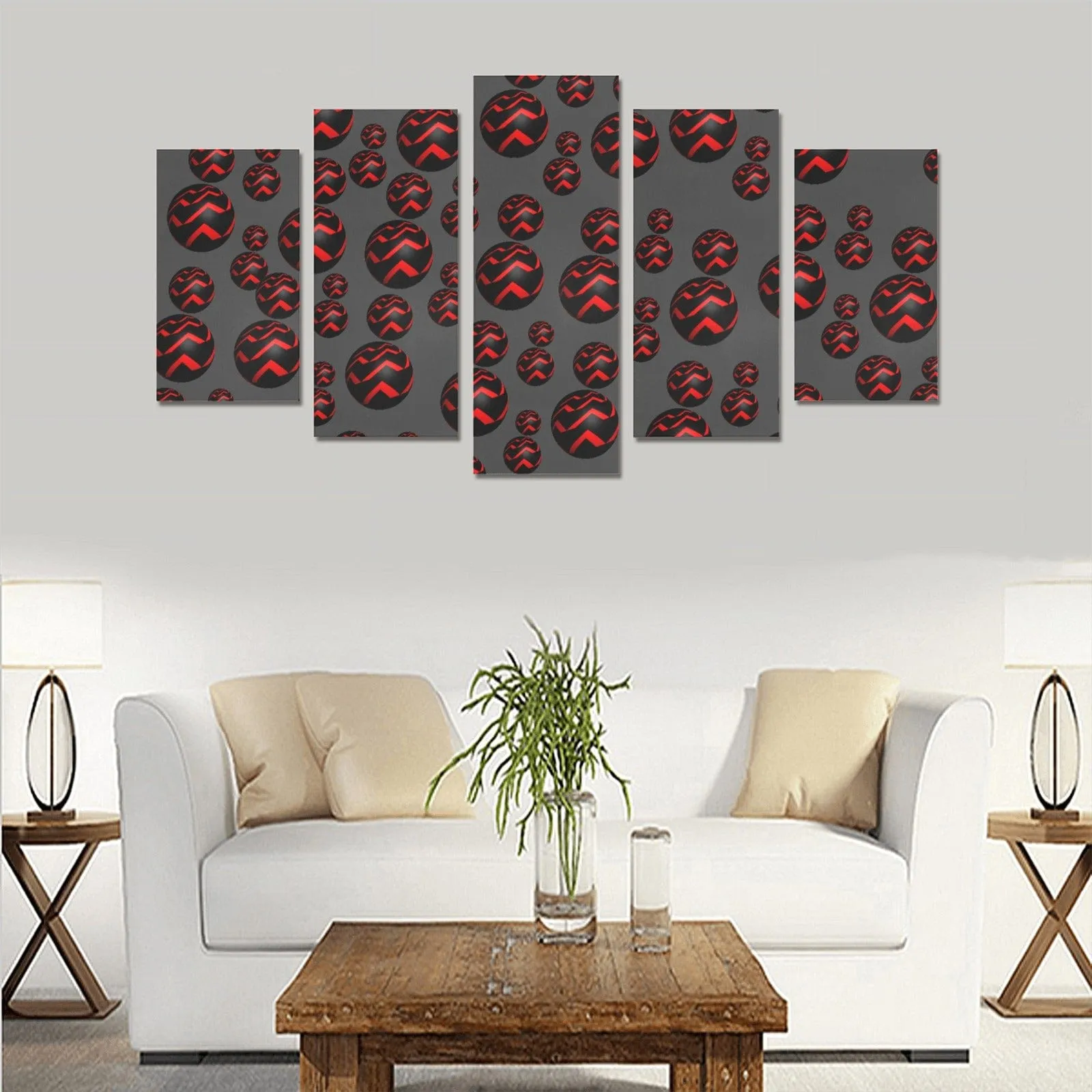 Sphere Canvas Wall Art Prints (No Frame) 5-Pieces