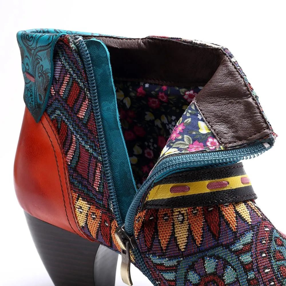 Stella Boho Hippie Low Heel Ankle Boots