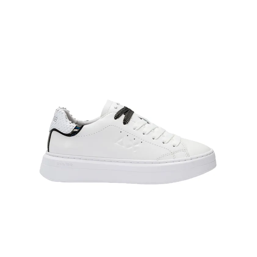 Sun68 scarpa sneakers da donna Grace Leather Z34226 0101 bianco