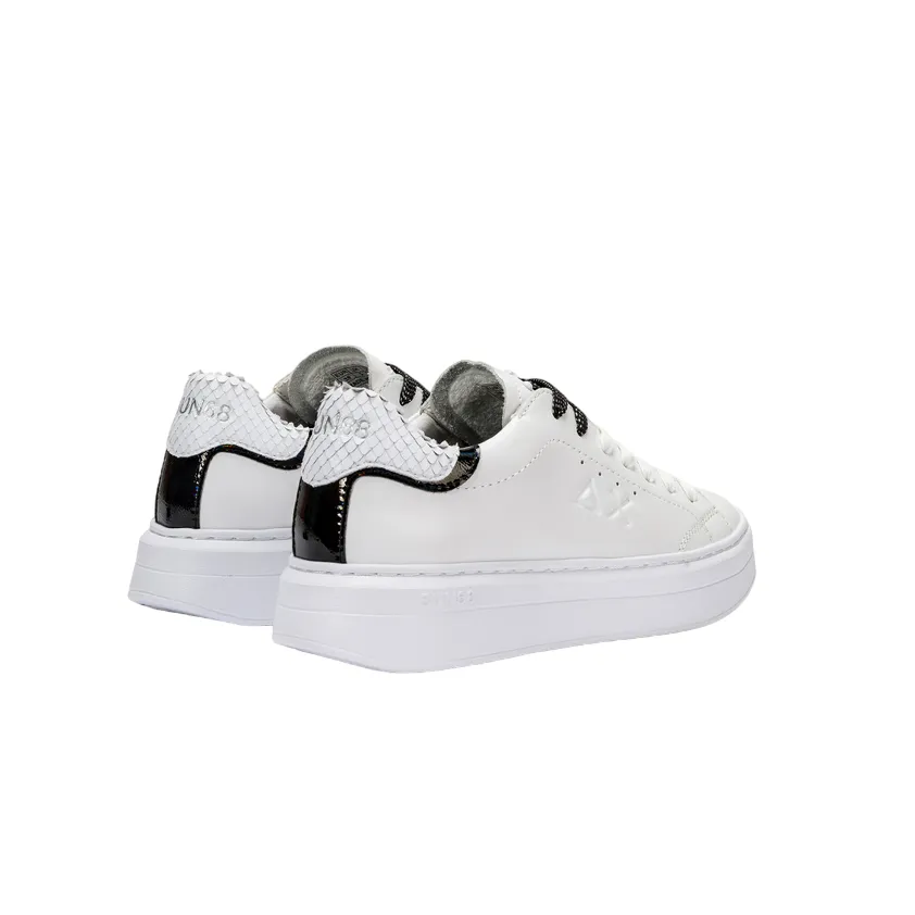 Sun68 scarpa sneakers da donna Grace Leather Z34226 0101 bianco