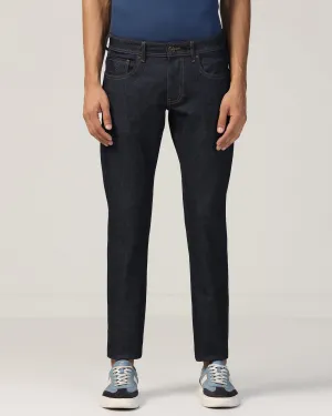 Super Clean Slim Comfort Buff Fit Indigo Blue Jeans - Callum