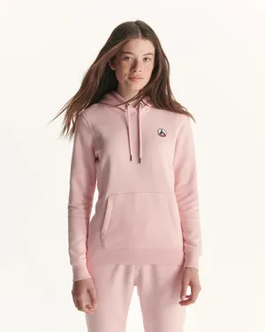 Sweat à capuche en coton biologique Rose pêche Livia