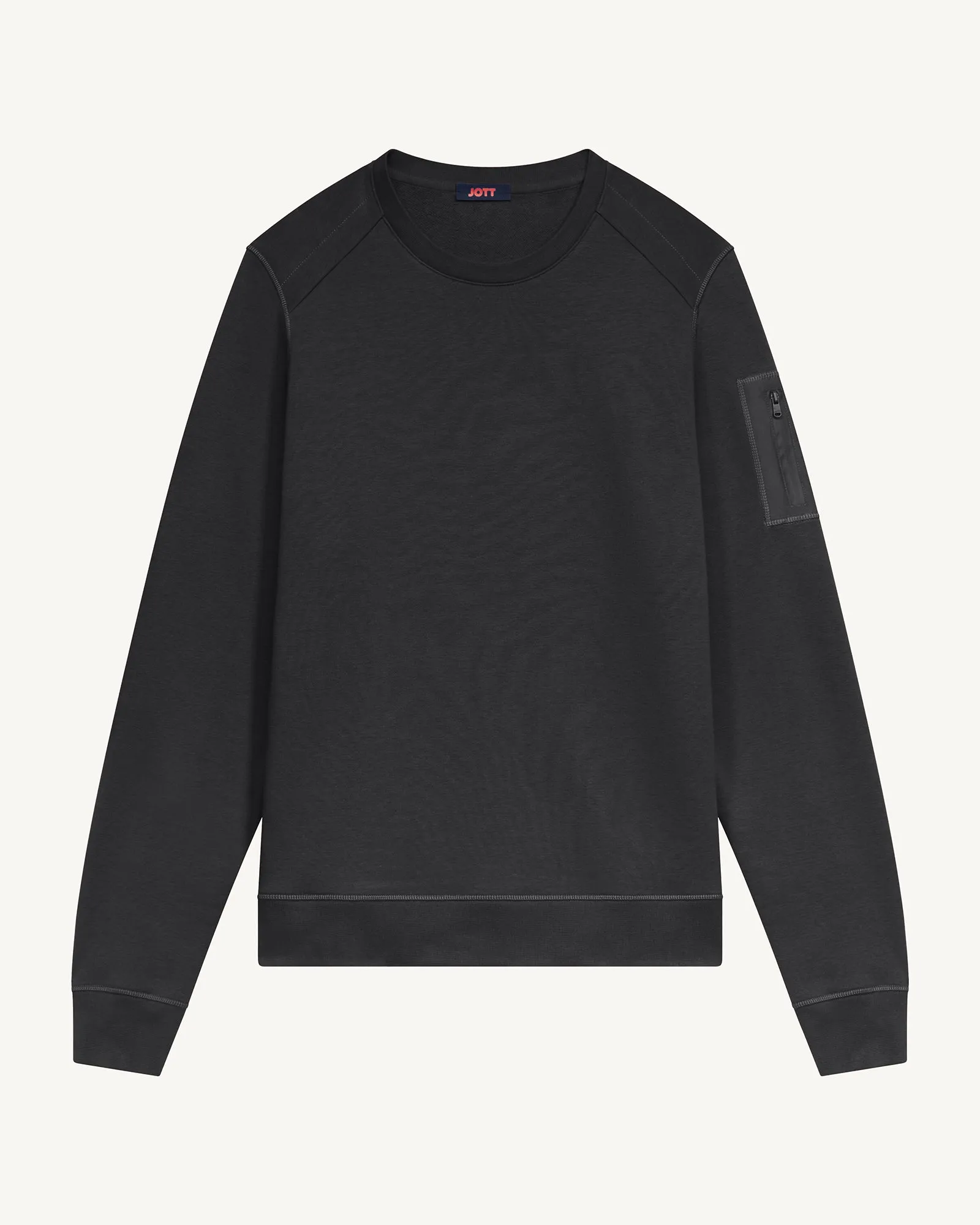 Sweat col rond en coton Noir Ulysse