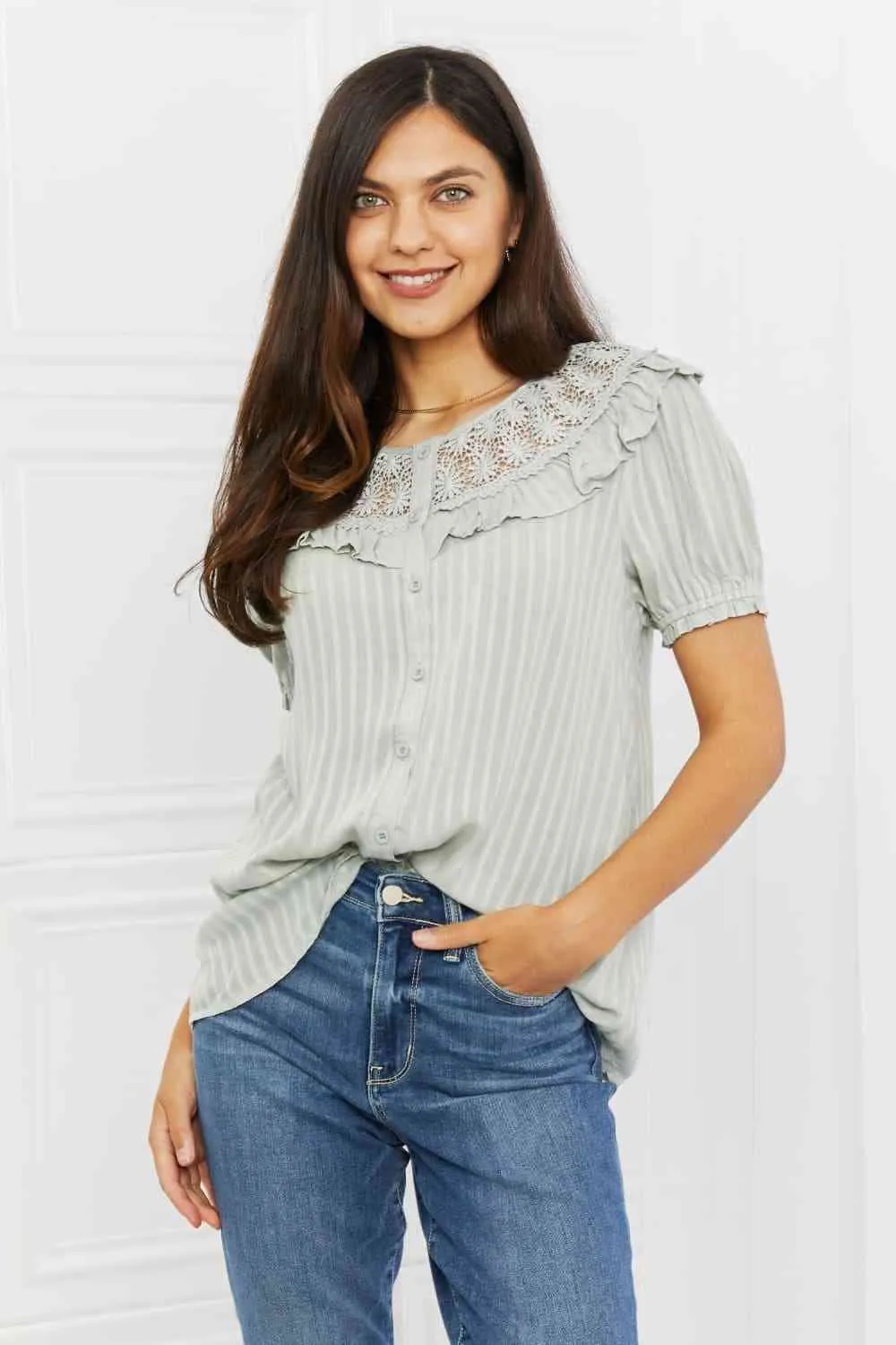 Sweet Talk Full Size Short Sleeve Top