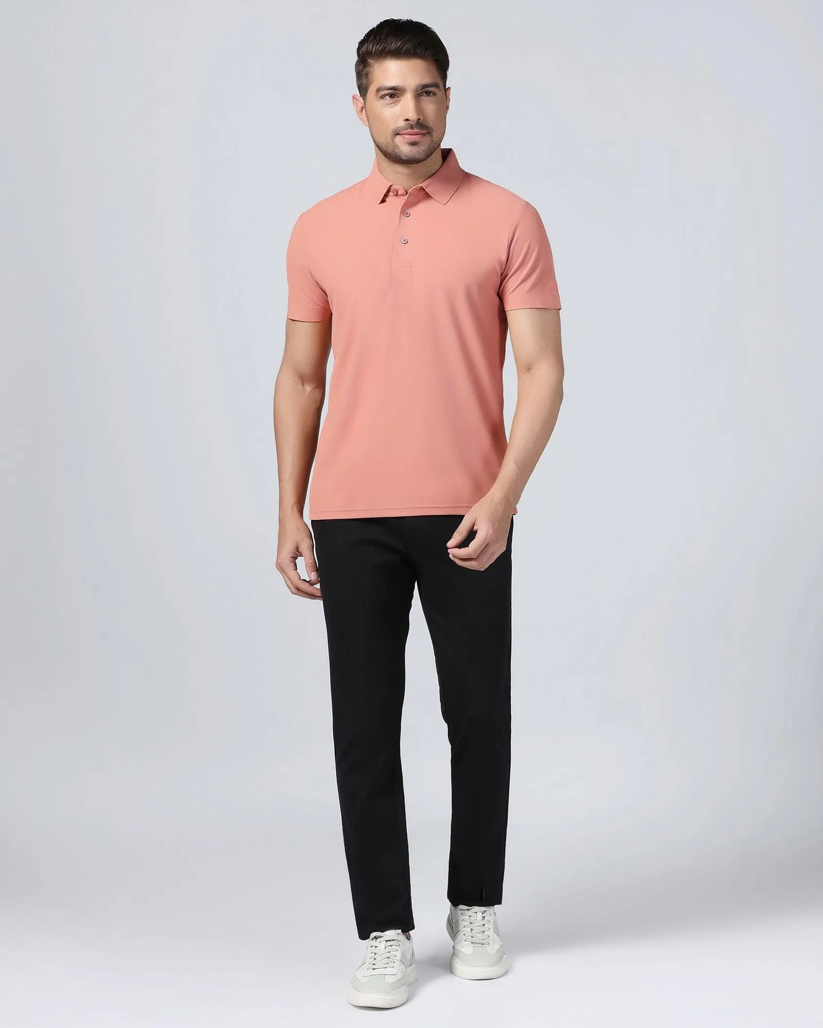 TechPro Polo Pink Solid T-Shirt - Carol