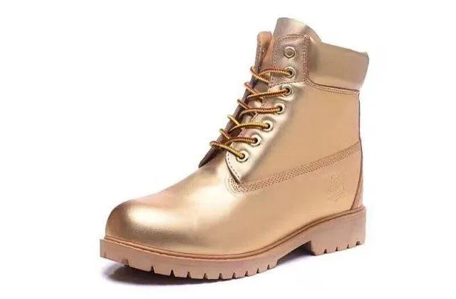 Timber 6 Inch Dazzling Metal Gold Mens Boots