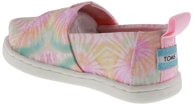 Toms Shoes Infants Canvas Alpargata Tie Dye Pink