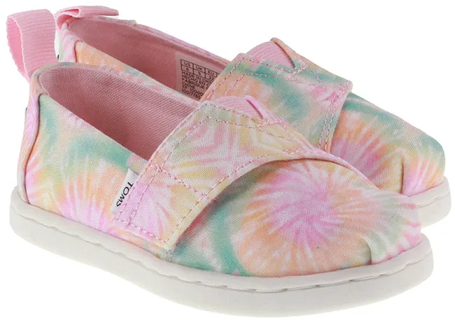 Toms Shoes Infants Canvas Alpargata Tie Dye Pink