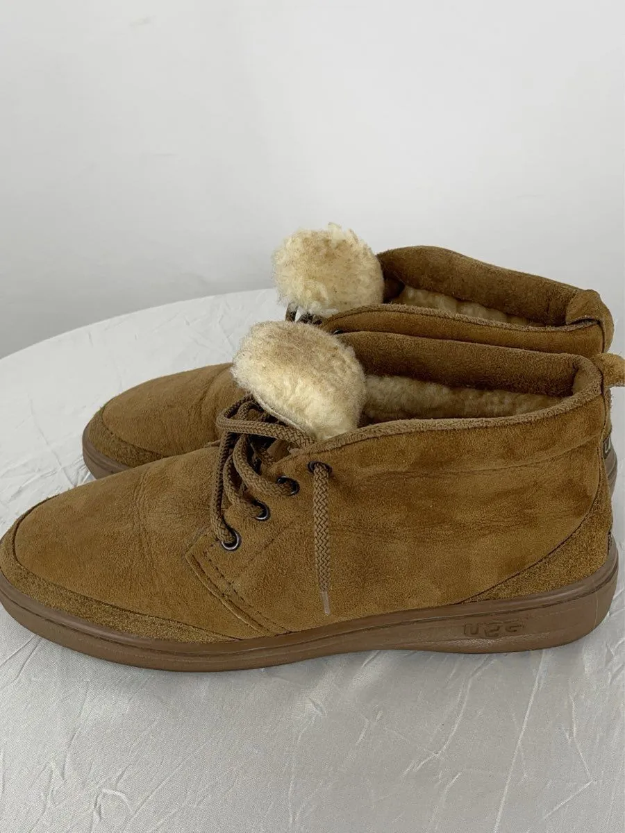 UGG New Zealand Brown Suede With Pure Wool Inside Boots Size 9