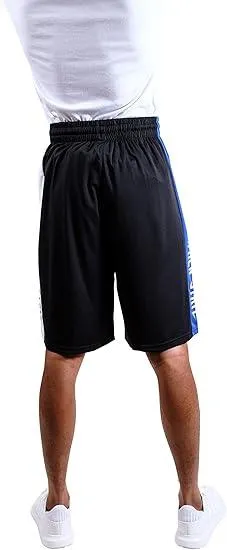 Ultra Game NBA Official Men’s Super Soft Active Workout Basketball Training Shorts - Unisex, Golden State Warriors, Black|Golden State Warriors