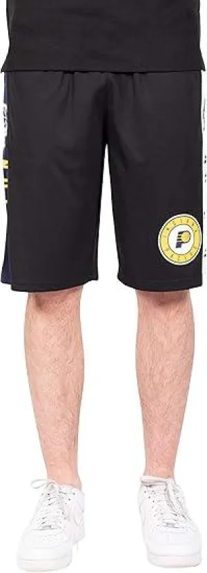 Ultra Game NBA Official Men’s Super Soft Active Workout Basketball Training Shorts - Unisex, Indiana Pacers, Black|Indiana Pacers